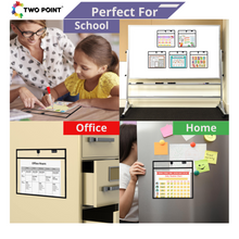 Load image into Gallery viewer, Magnetic Dry Erase Pockets Landscape (10-Pack)