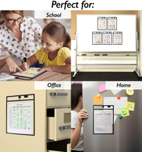 Load image into Gallery viewer, Magnetic Dry Erase Pockets (10-Pack)