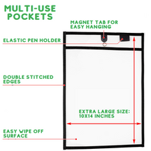 Load image into Gallery viewer, Magnetic Dry Erase Pockets (30-Pack)