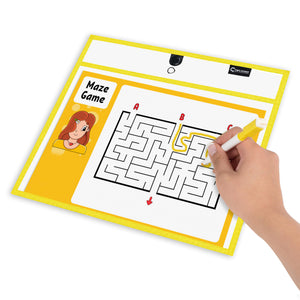 Magnetic Dry Erase Pockets Landscape (6-Pack Color)