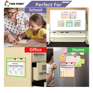 Magnetic Dry Erase Pockets Landscape (6-Pack Color)
