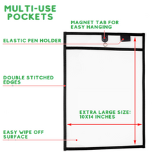 Load image into Gallery viewer, Magnetic Dry Erase Pockets (10-Pack)
