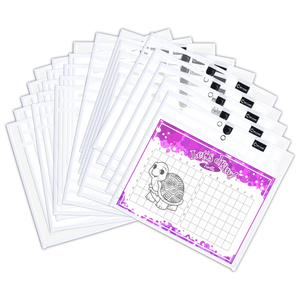 Magnetic Dry Erase Pockets Landscape (30-Pack White)